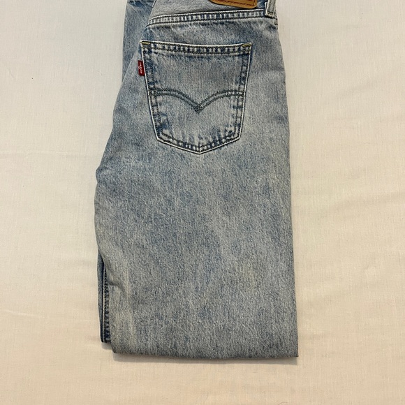 Levis Low Pro Straight Light Wash Women Sz 26 Denim Jeans Retro Mid Rise 90 Look - Picture 8 of 11